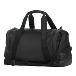 Back view of the Stormy Black Recycled Polyester Holdall with Black BOSS Logo.