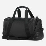 Back view of the Stormy Black Recycled Polyester Holdall with Black BOSS Logo.