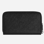 Back view of the Black Sartorial Leather 12CC Medium Wallet with Zip.