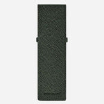 Back view of the Tweed Khaki Sartorial Leather 2-Pen Pouch.