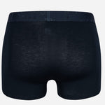 Back view of the Paul Smith 3-Pack Men's Navy Modal Comfort Boxer Briefs with Large Logo Waistbands.