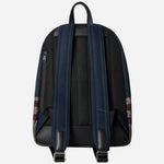 Back view of the Paul Smith Multistripe Recycled Nylon Backpack with Signature Logo Patch.