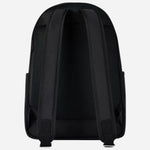 Back view of the Paul Smith Black Recycled Polyester Backpack with Signature Stripe Zebra Logo.