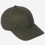 Front view of the Paul Smith Dark Taupe Cotton Baseball Cap with Striped Zebra Logo.