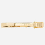 Back view of the Paul Smith Mother of Pearl 'Stripe' Gold Metallic Tie Clip.