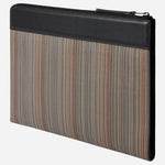 Back view of the Signature Stripe Coated Canvas Document Case.
