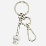 Back view of the Paul Smith Silver Miniature Robot Keyring.