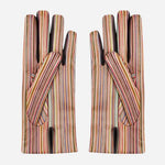 Back view of the Women's Signature Stripe Leather Gloves.