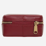 Back view of the Commute Street Carmine Small Zip Around Jewellery Box.