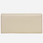 Back view of the Radley Spring Blooms Raffia and Leather Large Flapover Purse.