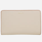 Back view of the Radley Spring Blooms Raffia and Leather Medium Bifold Purse.