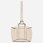 Back view of the Radley The Chancery Salt White Leather Bag Charm.