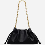 Back view of the Radley The Roxburgh Black Leather Small Chain Clutch Bag.