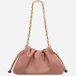 Back view of the Radley The Roxburgh Carnation Leather Small Chain Clutch Bag.