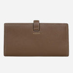 Back view of the Willis Street Coffee Leather Large Bifold Wallet.