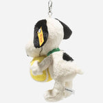 Back view of the Steiff 15 cm Tennis Snoopy Pendant with Plush Tennis Ball.