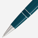 The nib of the Meisterstück Doué LeGrand Teal Romeo & Juliet Rollerball Pen.