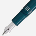 The nib of the Meisterstück LeGrand Teal Romeo & Juliet Fountain Pen.