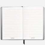 Inside the Fine Stationery Large Black Sartorial Leather Notebook with Lined Pages.