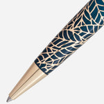 The nib of the Meisterstück Solitaire Teal Romeo & Juliet Midsize Ballpoint Pen.