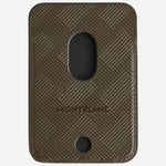 Back view of the Montblanc 2CC Khaki Extreme 3.0 Leather Card Holder for iPhone with MagSafe.
