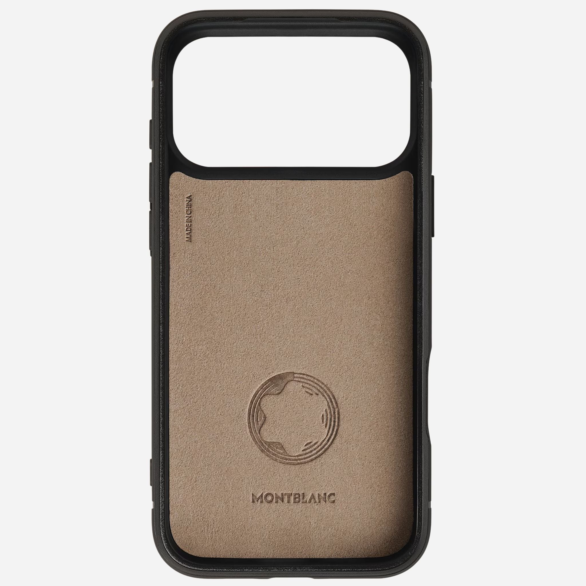 Montblanc Black Extreme 3.0 Leather 2CC Hardshell Case for iPhone