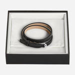 The gift box for the Montblanc Black Grain Leather Bracelet with Horseshoe Buckle.