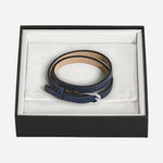 The gift box for the Montblanc Blue Grain Leather Bracelet with Horseshoe Buckle.