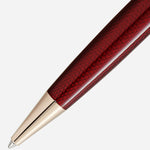 The nib of the Burgundy Red Meisterstück Solitaire Golden Hour Midsize Ballpoint Pen.