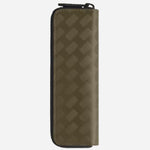 Back view of the Montblanc Extreme 3.0 Khaki Leather 1-Pen Pouch with Zip.