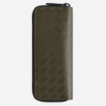 Back view of the Extreme 3.0 Khaki Leather 2-Pen Pouch with Zip.