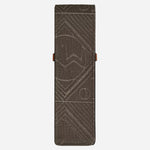 Back view of the Khaki 4810 Jacquard and Fauve Saffiano Leather Envelope 2-Pen Pouch.