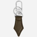 Back view of the Khaki Grained Leather Nib Key Holder.