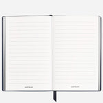 Inside the Fine Stationery Large Ink Blue Sartorial Leather Notebook with Lined Pages.