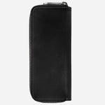 Back view of the Meisterstück Black Leather Two Pen Pouch with Zip.
