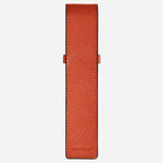 Back view of the Tangerine Sartorial Leather Envelope 1-Pen Pouch.