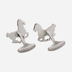 Back view of the The Legend of Zodiacs Silver The Horse Cufflinks.