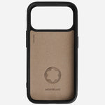 Inside the Tweed Blue Sartorial Leather Hardshell Case for iPhone 17 Pro.