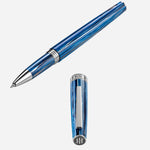 The nib and cap top of the Adriatic Sea Armonia Rollerball Pen.