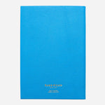 Back view of the Yard-O-Led Sampson A5 Luxury Capri Blue Leather Notebook.