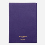 Back view of the Yard-O-Led Sampson A5 Luxury Purple Leather Notebook.
