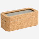 Side view of the Cortiça 4 Piece Watch Box in Natural Portuguese Cork.