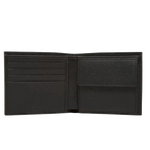 GBBM Black Grained Leather 4CC Wallet and Keyring Set
