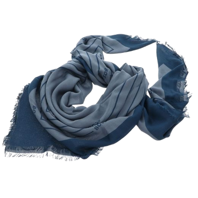 Laik 120 x 120 Blue Scarf with BOSS Logo