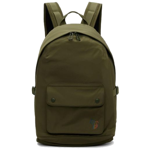 This Zebra Recycled Polyester Khaki Backpack by Paul smith is great for casual everyday wear.