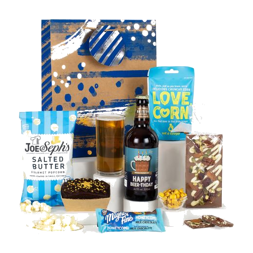 Birthday Bag by Virginia Hayward Hampers for birthday gifting that can be sent directly to the recipient.