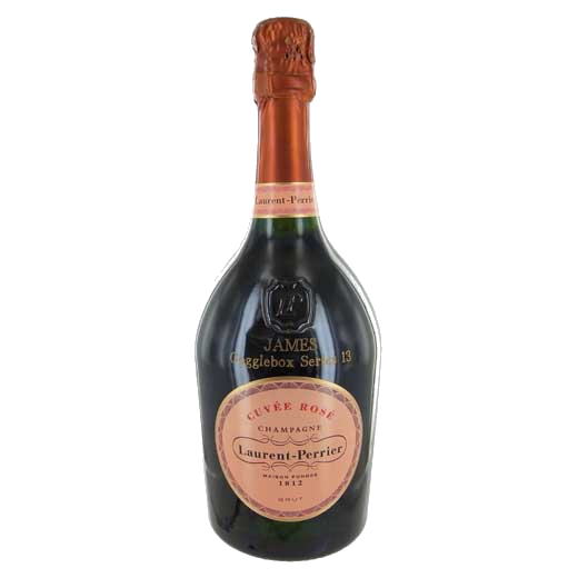 The TV series Gogglebox have had this bottle of Laurent Perrier Rose champagne engraved.