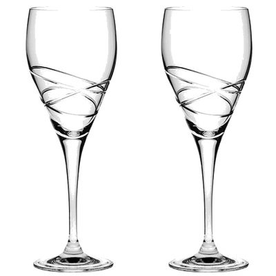 These Skye 2 x 40cl Large Wine Glasses have been designed by Royal Scot Crystal.