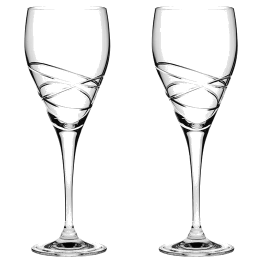 These Skye 2 x 40cl Large Wine Glasses have been designed by Royal Scot Crystal.