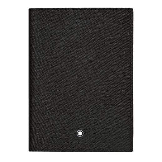 This Montblanc Sartorial Black Leather 3CC Passport Cover is made out of full-grain cowhide leather with the Saffiano textured print.